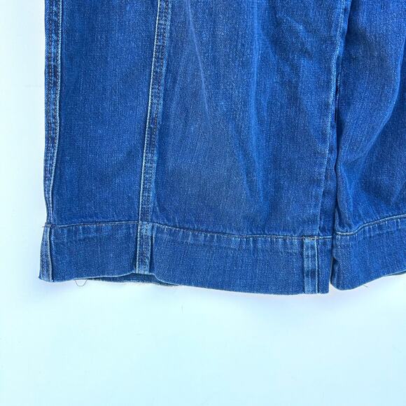 ME+EM Soft Denim Pleated Pants Mid Wash Jean Denim Trousers 2 Wide Leg High - Picture 10 of 13